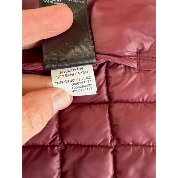 The North Face Women's Small Thermoball Jacket Coat Puffer Puffy Red Maroon - Picture 8 of 12